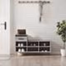 vidaXL Armoire à chaussures Sonoma gris 102x36x60 cm Bois d'ingénierie