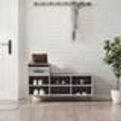 vidaXL Armoire à chaussures Sonoma gris 102x36x60 cm Bois d'ingénierie