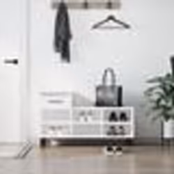 vidaXL Armoire à chaussure Blanc brillant 102x36x60 cm Bois ingénierie