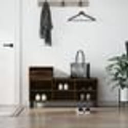 vidaXL Armoire à chaussures Chêne marron 102x36x60cm Bois d'ingénierie