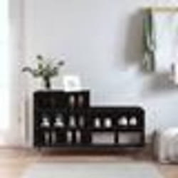 vidaXL Armoire à chaussures Noir 102x36x60 cm Bois d'ingénierie
