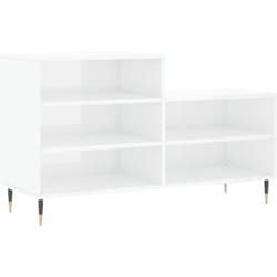 Vidaxl - Armoire à chaussure Blanc brillant 102x36x60 cm Bois ingénierie