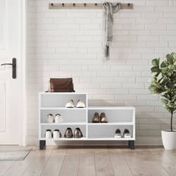 Vidaxl - Armoire à chaussures Blanc 102x36x60 cm Bois d'ingénierie