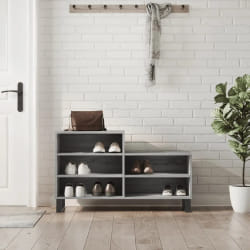 vidaXL Armoire à chaussures Sonoma gris 102x36x60 cm Bois d'ingénierie