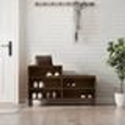 vidaXL Armoire à chaussures Chêne marron 102x36x60cm Bois d'ingénierie