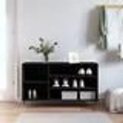vidaXL Armoire à chaussures Noir 102x36x60 cm Bois d'ingénierie