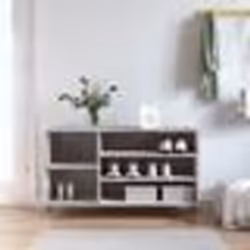 vidaXL Armoire à chaussures Gris béton 102x36x60 cm Bois d'ingénierie