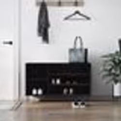 vidaXL Armoire à chaussures Noir 102x36x60 cm Bois d'ingénierie