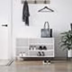 vidaXL Armoire à chaussure Blanc brillant 102x36x60 cm Bois ingénierie