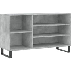 Armoire à chaussures Gris béton 102x36x60 cm Bois d'ingénierie Vidaxl
