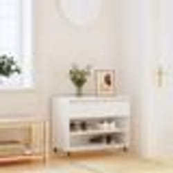 vidaXL Armoire à chaussures Blanc 70x36x60 cm Bois d'ingénierie