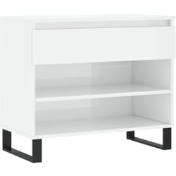Vidaxl - Armoire à chaussure Blanc brillant 70x36x60 cm Bois ingénierie