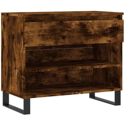 Vidaxl - Armoire à chaussures Chêne fumé 70x36x60 cm Bois d'ingénierie