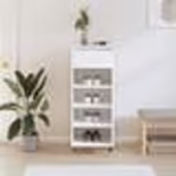 vidaXL Armoire à chaussures Blanc 40x36x105 cm Bois d'ingénierie