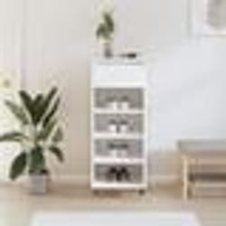 vidaXL Armoire à chaussures Blanc 40x36x105 cm Bois d'ingénierie