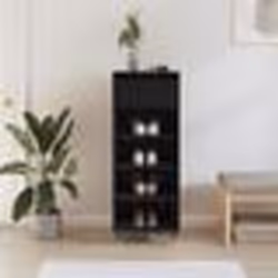 vidaXL Armoire à chaussures Noir 40x36x105 cm Bois d'ingénierie