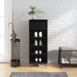 vidaXL Armoire à chaussures Noir 40x36x105 cm Bois d'ingénierie