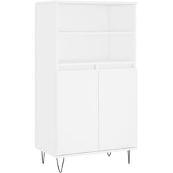 vidaXL Buffet haut Blanc 60x36x110 cm Bois d'ingénierie