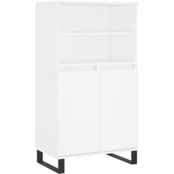 vidaXL Buffet haut Blanc 60x36x110 cm Bois d'ingénierie