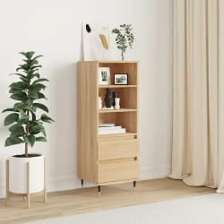 vidaXL Buffet haut Chêne sonoma 40x36x110 cm Bois d'ingénierie