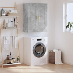 vidaXL Armoire murale gris béton 69,5x34x90 cm bois d'ingénierie