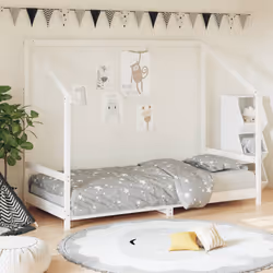 VidaXL 835704 Lit pour enfant Blanc Bois