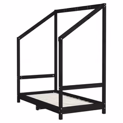 VidaXL 835705 Lit pour enfant Noir Bois
