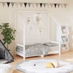 VidaXL 835707 Lit pour enfant Blanc Bois