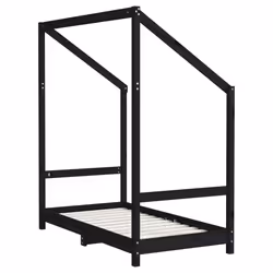 VidaXL 835708 Lit pour enfant Noir Bois - Vue supplémentaire 6