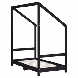 VidaXL 835711 Lit pour enfant Noir Bois - Vue supplémentaire 6