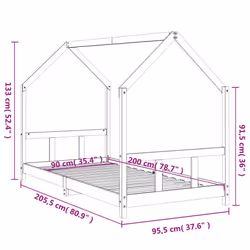 VidaXL 835719 Lit pour enfant Blanc Bois - Vue supplémentaire 8