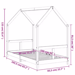 VidaXL 835725 Lit pour enfant Blanc Bois - Vue supplémentaire 8