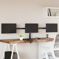 Vidaxl - Support de moniteur triple noir acier vesa 75/100 mm