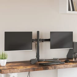 Vidaxl - Support de moniteur double noir acier vesa 75/100 mm