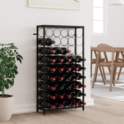 Vidaxl - Casier à bouteilles de 45 bouteilles noir 54x18x100cm fer forgé