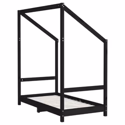 VidaXL 3200597 Lit pour enfant Noir Bois - Vue supplémentaire 7