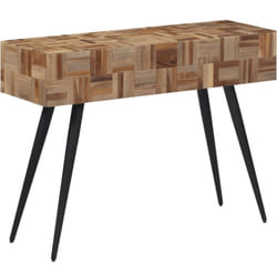 Table console 110x34x80 cm teck de récupération massif