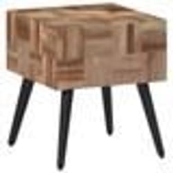 vidaXL Table d'appoint 40x40x45 cm teck de récupération massif