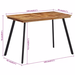 VidaXL 358530 table de cuisine et de salle à manger - Vue supplémentaire 7
