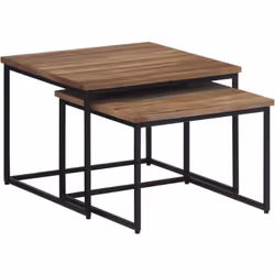 Ces deux tables basses gigognes constituent une solution astucieuse pour les petites espaces de vie ou toute zone avec un esp ...
