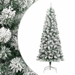 vidaXL Sapin de Noël artificiel neige floquée - 180 cm