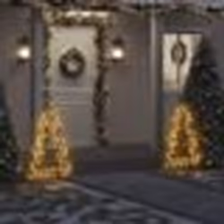vidaXL Décoration lumineuse arbre de Noël avec piquets 115 LED 90 cm