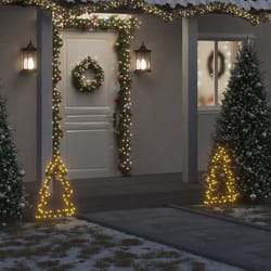 vidaXL Décoration lumineuse arbre de Noël avec piquets 80 LED 60 cm 357728