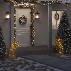 Cette décoration lumineuse de Noël accrocheuse en forme de météore est un choix parfait pour décorer votre maison ou jardin.  ...