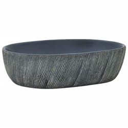 Vidaxl - Vasque à poser noir et gris ovale 47x33x13 cm céramique