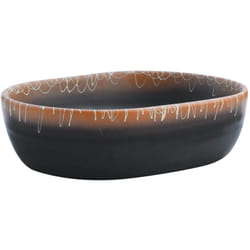 Vidaxl - Vasque à poser noir et orange ovale 47x33x13 cm céramique