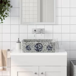 Cette vasque à poser est un supplément chic et intemporel à toute salle de bain, toilettes ou salle d'eau. Matériau durable : ...