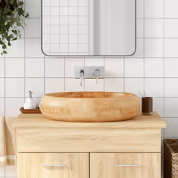 Cette vasque à poser est un supplément chic et intemporel à toute salle de bain, toilettes ou salle d'eau. Matériau durable : ...