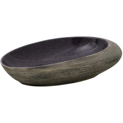 vidaXL Vasque à poser violet et gris ovale 59x40x14 cm céramique