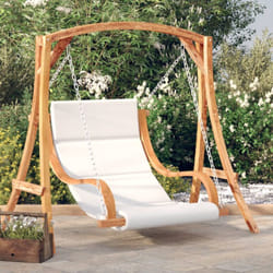 Vidaxl - Chaise balançoire avec coussin bois d'épicéa avec finition teck